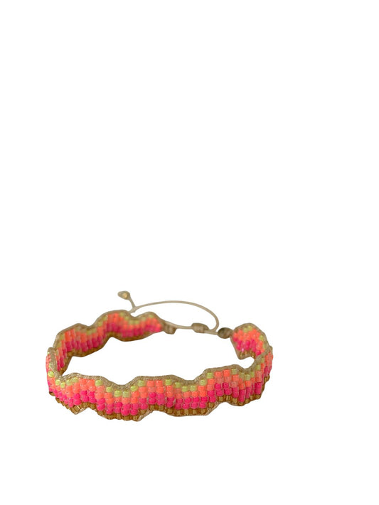 Zigzag  Miyuki Fuscia y Coral